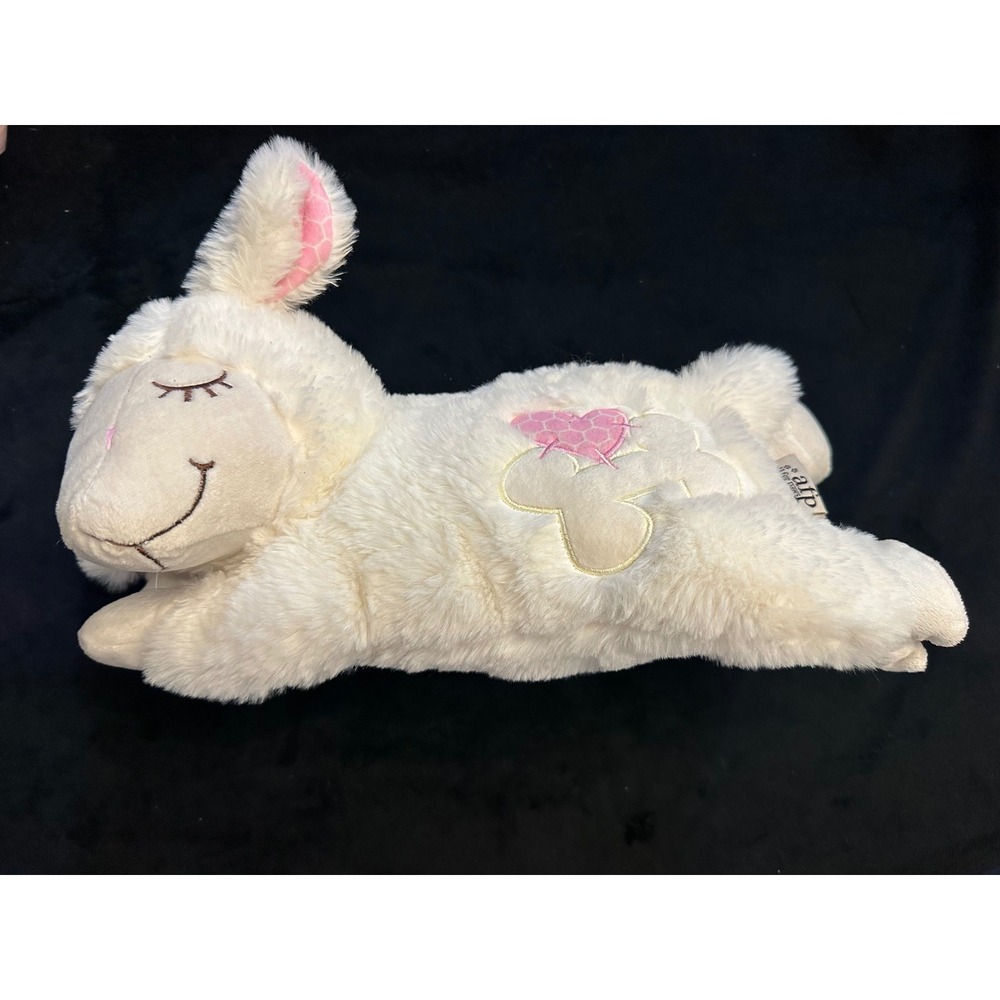 All For Paws Little Buddy Heart Beat Sheep White Plush Pet Anxiety Relief Toy